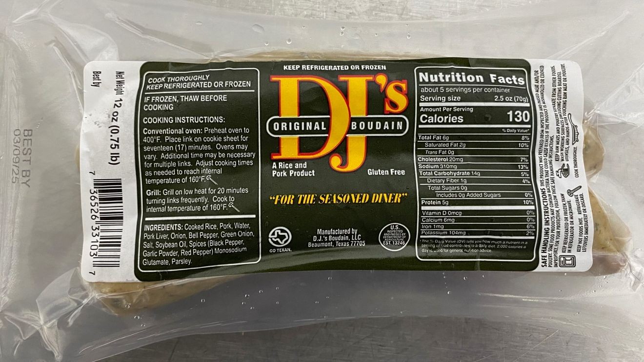 DJ’s Boudin Recall in Texas