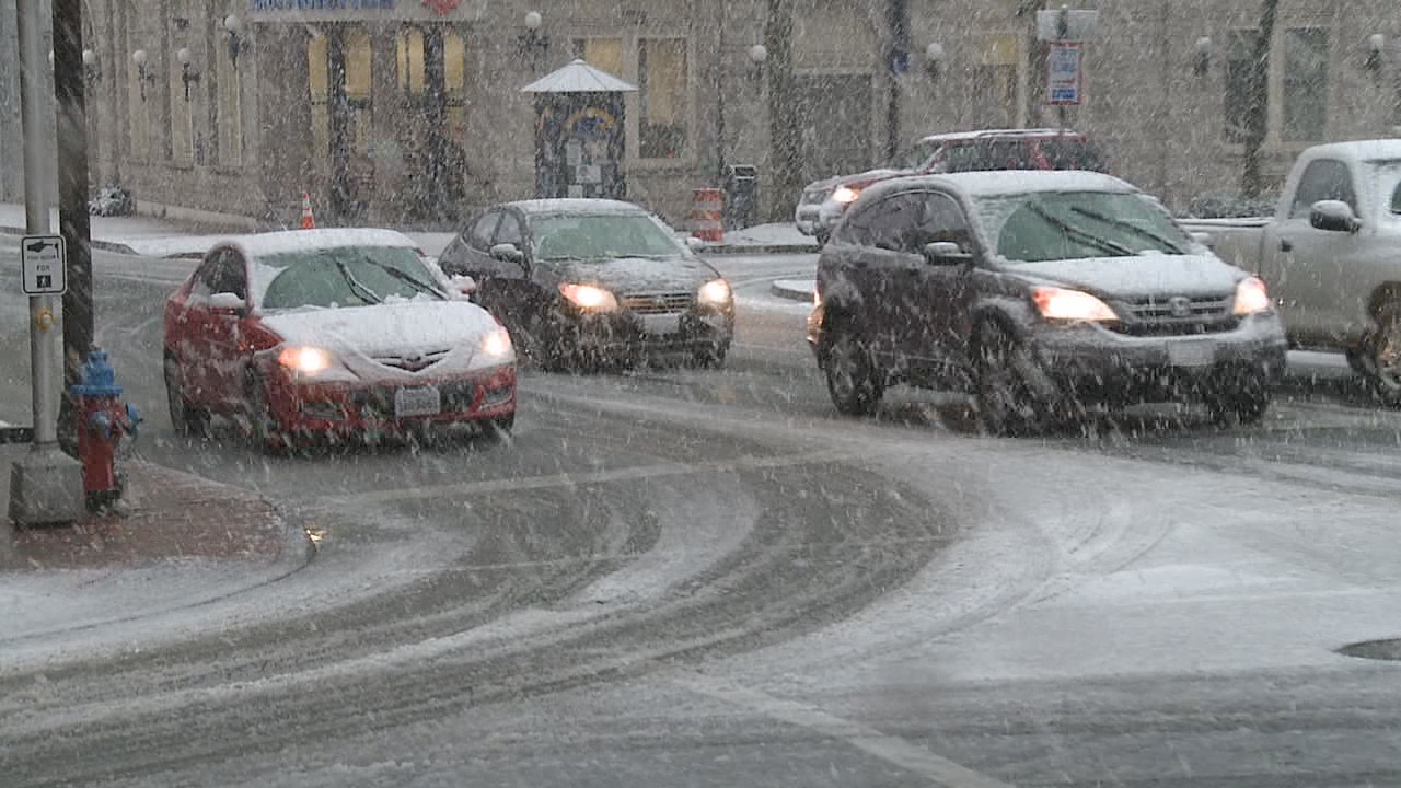 Roads Slick in Botetourt County Following Snowfall