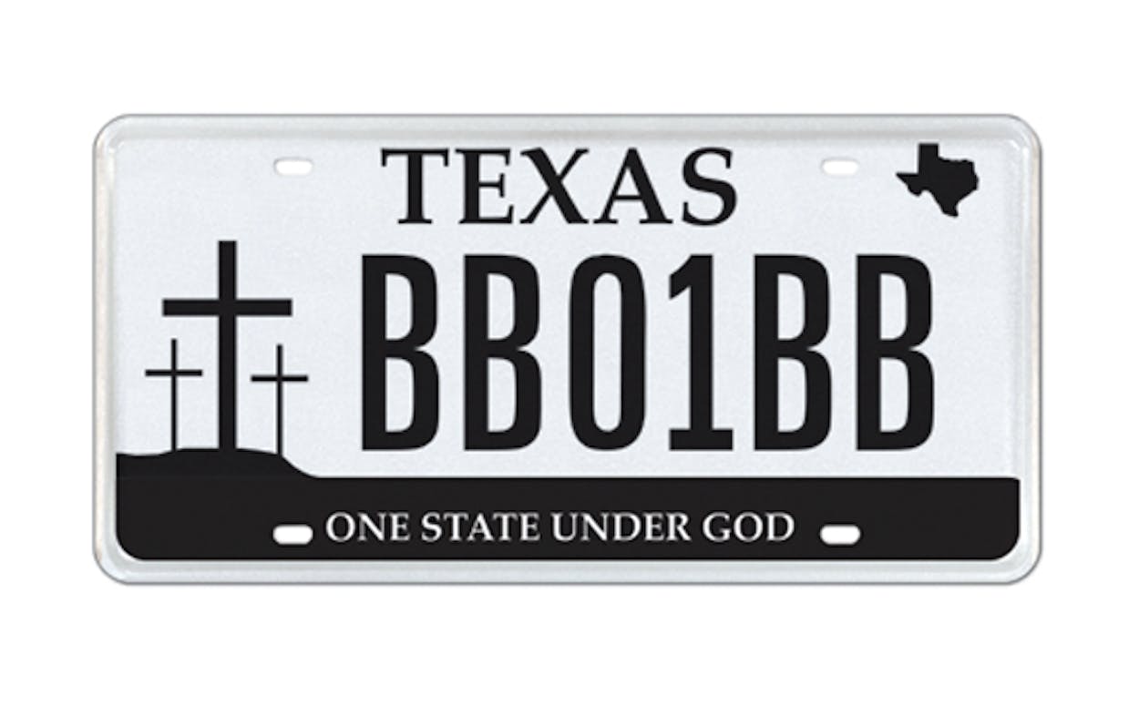 Texas DMV Blocks Controversial License Plate Design