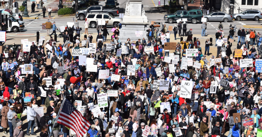 Presidents Day Protest in Columbia Brings Attention to Democracy and Civic Rights