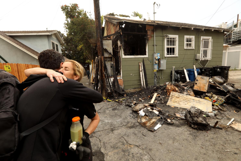 Urgent: Homeless Tent City in LA Engulfed in Flames — Community Joins to Fight Growing Fire