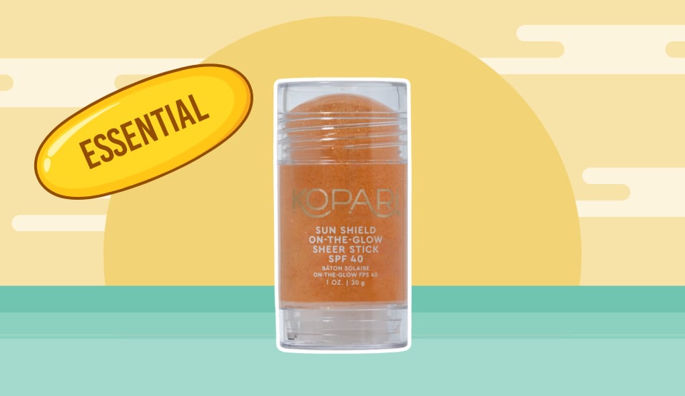 I can’t live without this Kopari Sun Shield On-The-Glow Sheer Sunscreen Stick